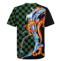 Japanese Asanoha Pattern Rugby Jersey Sun Flame Slayer Dragon Hinokami Kagura Spirit - Polynesian Pride