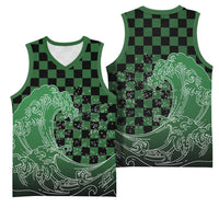 Japanese Asanoha Pattern Basketball Jersey Water Breathing Slayer Dragon - Polynesian Pride