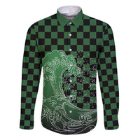 Japanese Asanoha Pattern Family Matching Mermaid Dress and Hawaiian Shirt Water Breathing Slayer Dragon - Polynesian Pride