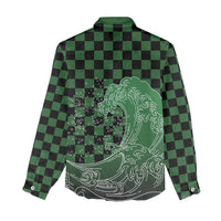 Japanese Asanoha Pattern Women Casual Shirt Water Breathing Slayer Dragon - Polynesian Pride