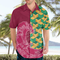Japanese Bishamon-Kikkou Pattern Hawaiian Shirt Water Pillar Silent River Flow LT9 - Polynesian Pride