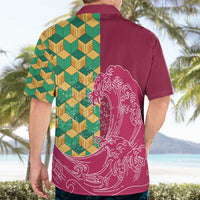 Japanese Bishamon-Kikkou Pattern Hawaiian Shirt Water Pillar Silent River Flow LT9 - Polynesian Pride