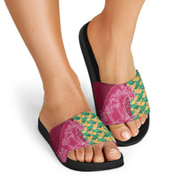 Japanese Bishamon-Kikkou Pattern Slide Sandals Water Pillar Silent River Flow - Polynesian Pride