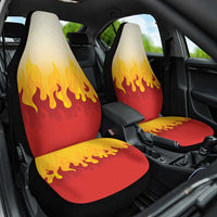 Japanese Kaen Pattern Car Seat Cover Flame Pillar Blazing Lion Heart - Polynesian Pride