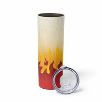 Japanese Kaen Pattern Skinny Tumbler Flame Pillar Blazing Lion Heart - Polynesian Pride