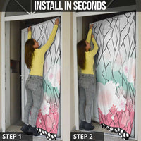 Japanese Kocho Pattern Door Cover Insect Pillar Butterfly Flower Fairy - Polynesian Pride