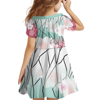 Japanese Kocho Pattern Family Matching Off The Shoulder Long Sleeve Dress and Hawaiian Shirt Insect Pillar Butterfly Flower Fairy - Polynesian Pride