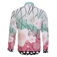 Japanese Kocho Pattern Family Matching Off Shoulder Short Dress and Hawaiian Shirt Insect Pillar Butterfly Flower Fairy - Polynesian Pride