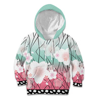 Japanese Kocho Pattern Kid Hoodie Insect Pillar Butterfly Flower Fairy - Polynesian Pride