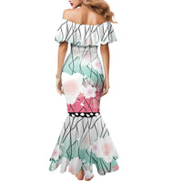 Japanese Kocho Pattern Mermaid Dress Insect Pillar Butterfly Flower Fairy - Polynesian Pride