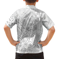 Personalised Tonga White Sunday Family Matching Short Sleeve Bodycon Dress and Hawaiian Shirt Tropical Plant With Polynesian Pattern LT9 - Polynesian Pride