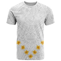 Tonga White Sunday T Shirt Polynesian Plumeria Tribal Simple LT9 White - Polynesian Pride