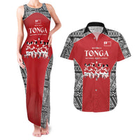 Custom Tonga Rugby Mate Ma'a Couples Matching Tank Maxi Dress and Hawaiian Shirt Tonga XIII Make History Pacific Champions