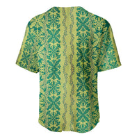Hawaii Lei with Tribal Quilt Motif Baseball Jersey