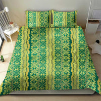 Hawaii Lei with Tribal Quilt Motif Bedding Set