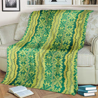 Hawaii Lei with Tribal Quilt Motif Blanket