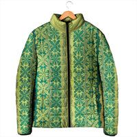 Hawaii Lei with Tribal Quilt Motif Padded Jacket - Polynesian Pride