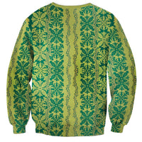 Hawaii Lei with Tribal Quilt Motif Sweatshirt