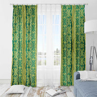 Hawaii Lei with Tribal Quilt Motif Window Curtain LT9 - Polynesian Pride