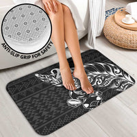 New Zealand Rugby Warrior Custom Bathroom Set Black Fern Taniko Motif - Polynesian Pride