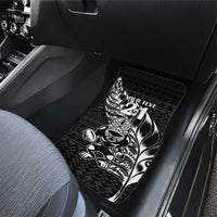 New Zealand Rugby Warrior Custom Car Mats Black Fern Taniko Motif