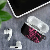 New Zealand Rugby Warrior Custom AirPods Case Pink Fern Taniko Motif LT9 - Polynesian Pride