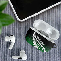 Green Silver Fern Spirit Taniko Tukutuku Personalised AirPods Case - Polynesian Pride