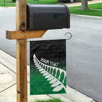 Green Silver Fern Spirit Taniko Tukutuku Personalised Garden Flag