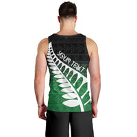 Green Silver Fern Spirit Taniko Tukutuku Personalised Men Tank Top