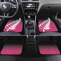 Pink Silver Fern Spirit Taniko Tukutuku Personalised Car Mats