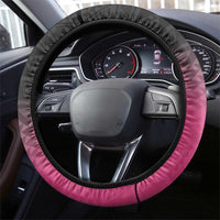 Pink Silver Fern Spirit Taniko Tukutuku Steering Wheel Cover