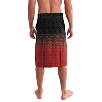 Red Silver Fern Spirit Taniko Tukutuku Personalised Lavalava
