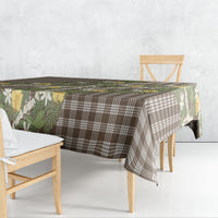 Aloha Puakenikeni Anthurium Pikake Lei Tablecloth Chocolate Hawaiian Palaka Pattern LT9 - Polynesian Pride
