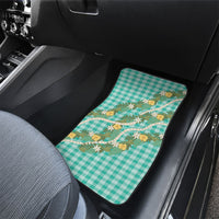 Aloha Puakenikeni Anthurium Pikake Lei Car Mats Marine Hawaiian Palaka Pattern