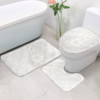 Hawaii Plumeria Lokelani Pikake Lei Bathroom Set Sandy Beige Polynesian Tattoo