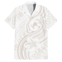 Hawaii Plumeria Lokelani Pikake Lei Family Matching Summer Maxi Dress and Hawaiian Shirt Sandy Beige Polynesian Tattoo LT9 Dad's Shirt - Short Sleeve Beige - Polynesian Pride