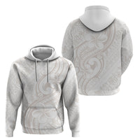 Hawaii Plumeria Lokelani Pikake Lei Hoodie Sandy Beige Polynesian Tattoo