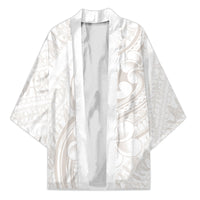 Hawaii Plumeria Lokelani Pikake Lei Kimono Sandy Beige Polynesian Tattoo