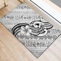 Hawaii Plumeria Lokelani Pikake Lei Rubber Doormat Ele'ele Polynesian Tattoo