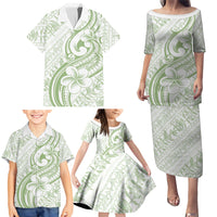 Hawaii Plumeria Lokelani Pikake Lei Family Matching Puletasi and Hawaiian Shirt Oma'oma'o Polynesian Tattoo LT9 - Polynesian Pride