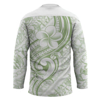 Hawaii Plumeria Lokelani Pikake Lei Hockey Jersey Oma'oma'o Polynesian Tattoo LT9 - Polynesian Pride