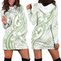 Hawaii Plumeria Lokelani Pikake Lei Hoodie Dress Oma'oma'o Polynesian Tattoo LT9 - Polynesian Pride