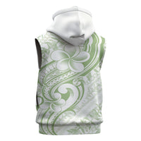 Hawaii Plumeria Lokelani Pikake Lei Sleeveless Zip Hoodie Oma'oma'o Polynesian Tattoo LT9 - Polynesian Pride
