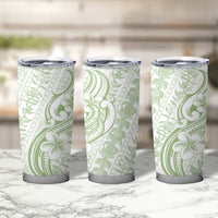 Hawaii Plumeria Lokelani Pikake Lei Tumbler Cup Oma'oma'o Polynesian Tattoo LT9 - Polynesian Pride