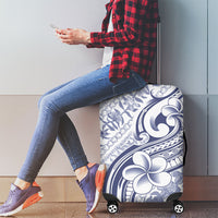 Hawaii Plumeria Lokelani Pikake Lei Luggage Cover Navy Blue Polynesian Tattoo