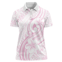 Hawaii Plumeria Lokelani Pikake Lei Women Polo Shirt Poni Mama Polynesian Tattoo LT9 Female Pink - Polynesian Pride