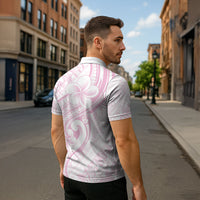 Hawaii Plumeria Lokelani Pikake Lei Zipper Polo Shirt Poni Mama Polynesian Tattoo LT9 - Polynesian Pride