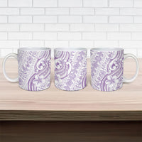 Hawaii Plumeria Lokelani Pikake Lei Ceramic Mug Poni Polynesian Tattoo