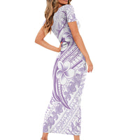 Hawaii Plumeria Lokelani Pikake Lei Family Matching Short Sleeve Bodycon Dress and Hawaiian Shirt Poni Polynesian Tattoo LT9 - Polynesian Pride