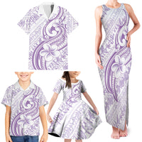 Hawaii Plumeria Lokelani Pikake Lei Family Matching Tank Maxi Dress and Hawaiian Shirt Poni Polynesian Tattoo LT9 - Polynesian Pride